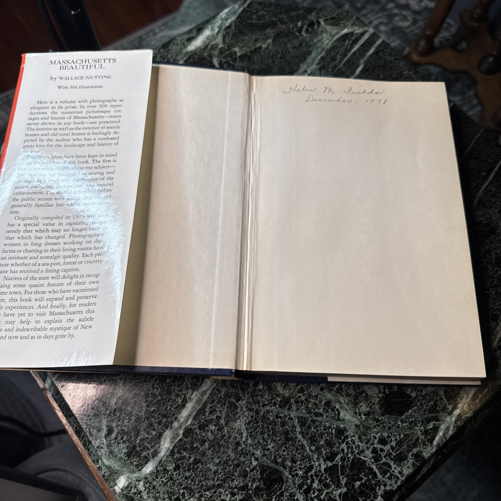 Vintage Massachusetts Beautiful Book Wallace Nutting 1923 Reprint 8th Edition