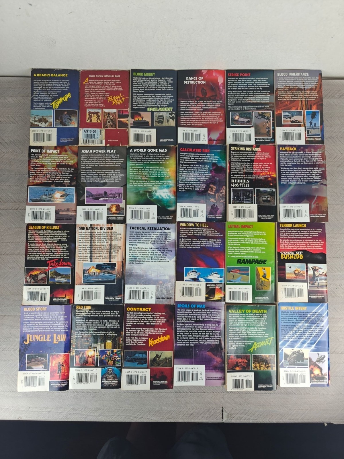 Don Pendleton’s Mack Bolan Lot Of 44 Mass Market Paperbacks Vintage Action