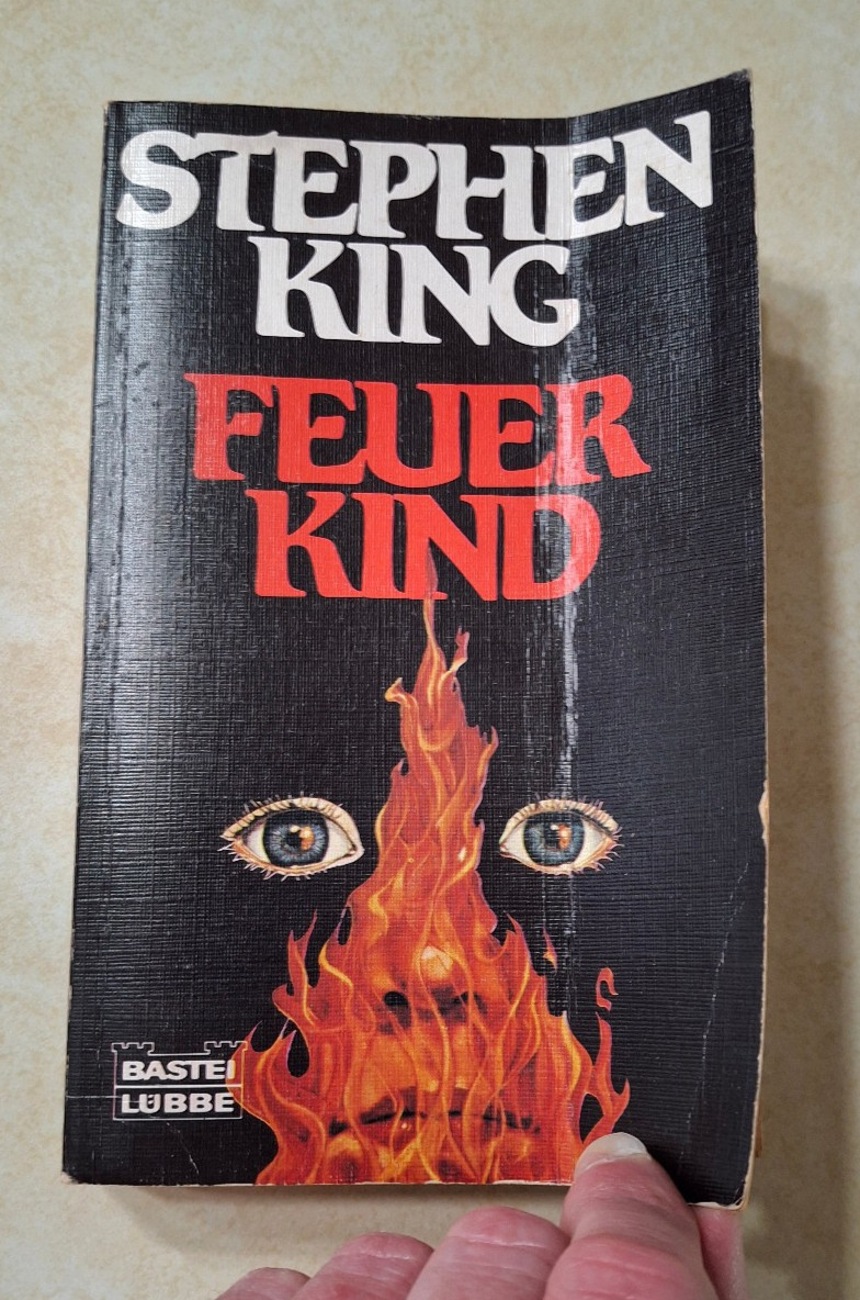 Firestarter Stephen King Vintage Paperback Movie Tie-In 1980s German Feuerkind