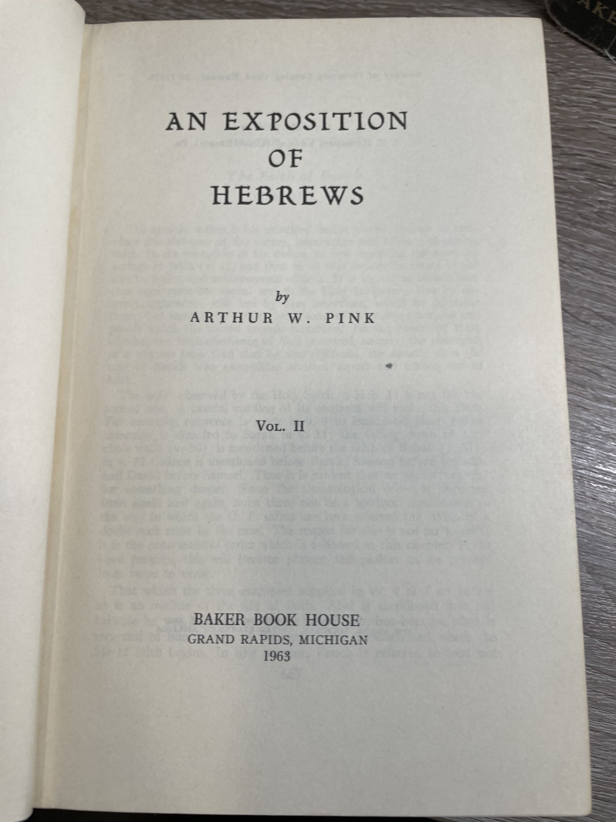 An Exposition of Hebrews Vol 1-2 Arthur W Pink