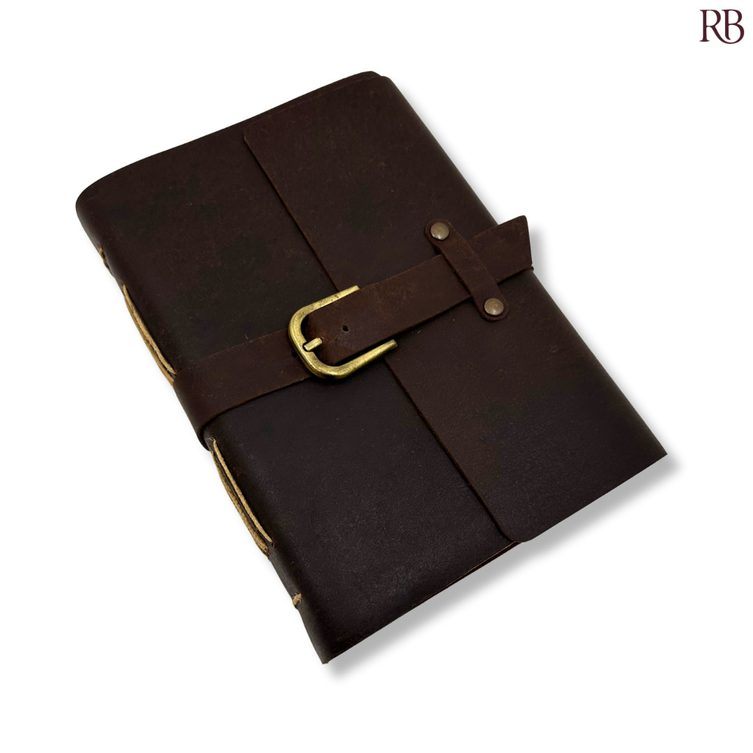 Handcrafted Leather-Bound Diary with Vintage Design [Premium Leather Bound]