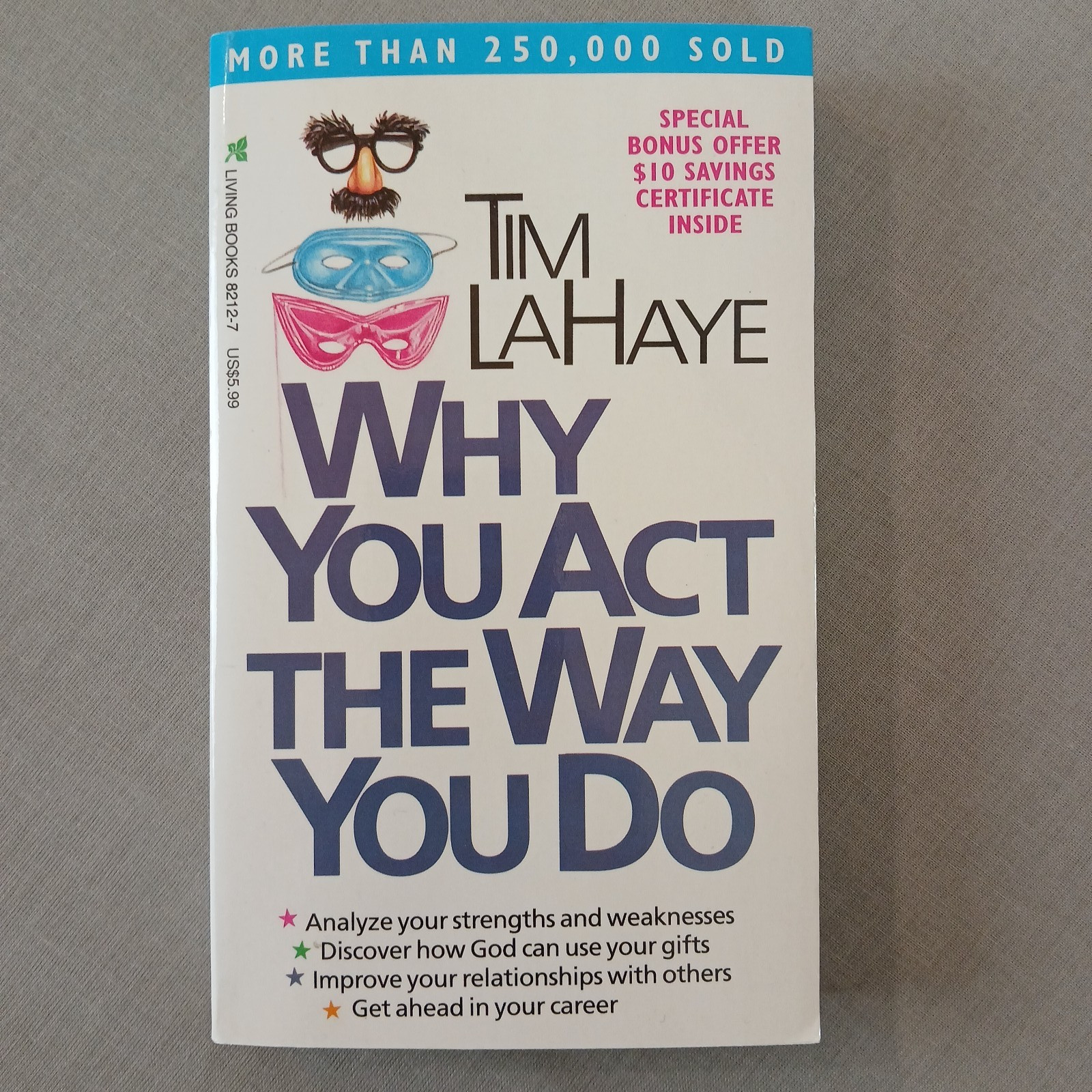 Why You Act The Way You Do by Tim LaHaye ISBN 0-8423-8212-7 self help religious