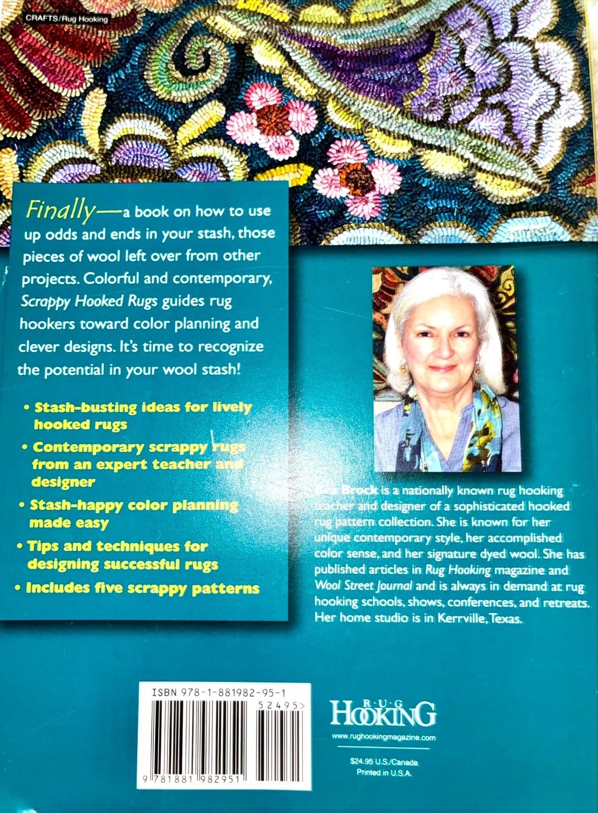Scrappy Hooked Rugs Making Most of Wool in Your Stash Bea Brock 1st Ed 2014