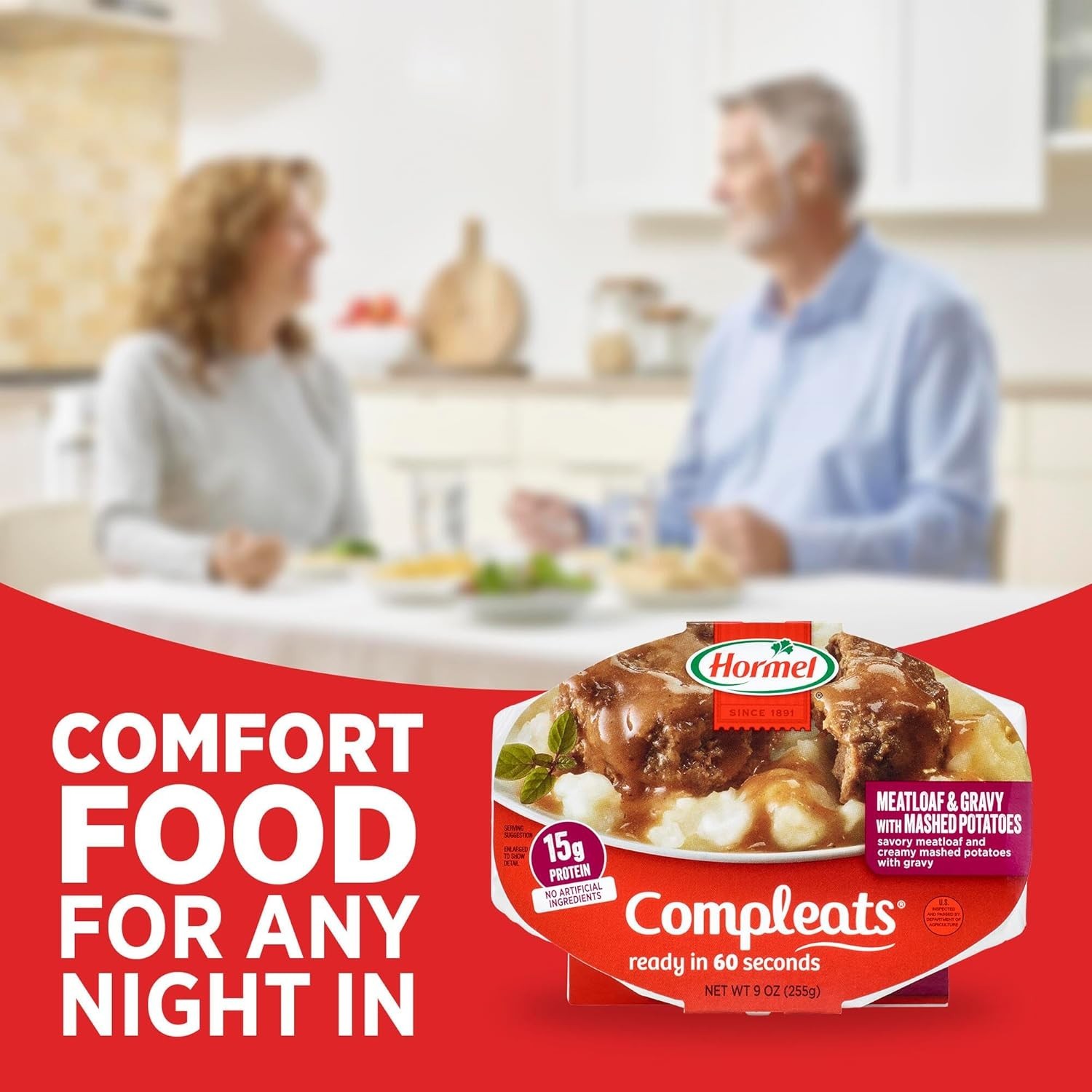 Comfort Food Delights: Meatloaf and Gravy with Mashed Potatoes – 9 oz. Trays
