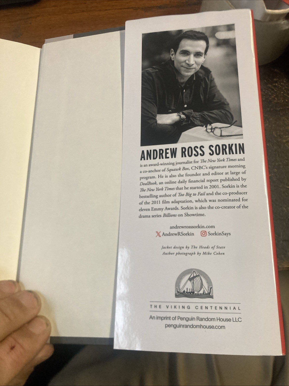 1929 by Andrew Ross Sorkin (2025, Hardcover) SIGNED 1st Printing