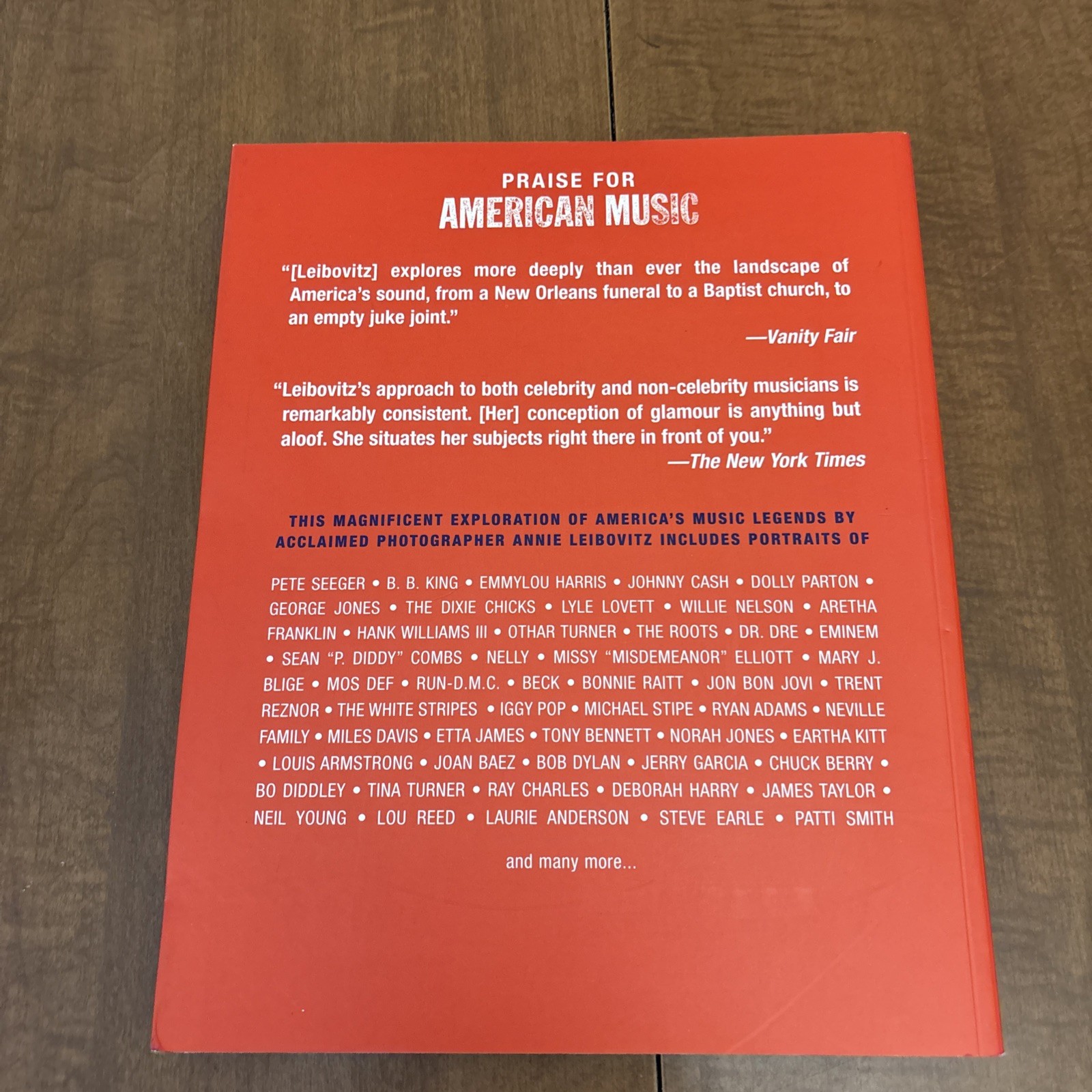 Annie Leibovitz American Music By Random House Large Paperback Book
