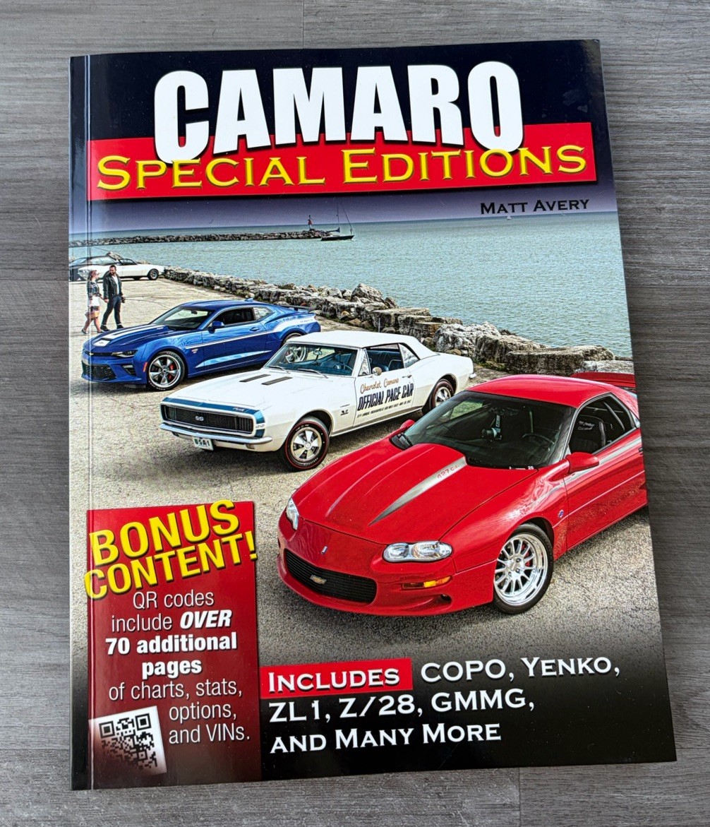 Matt Avery Camaro Special Editions Signed Book 1967-Present COPO Yenko ZL1 Z/28