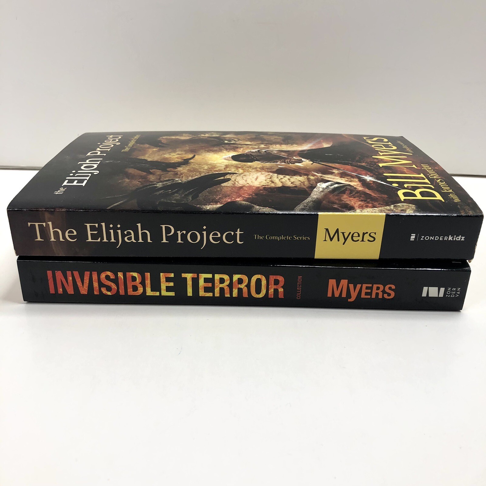 Bill Myers Lot of 2 Elijah Project & Invisible Terror Collection Forbidden Doors