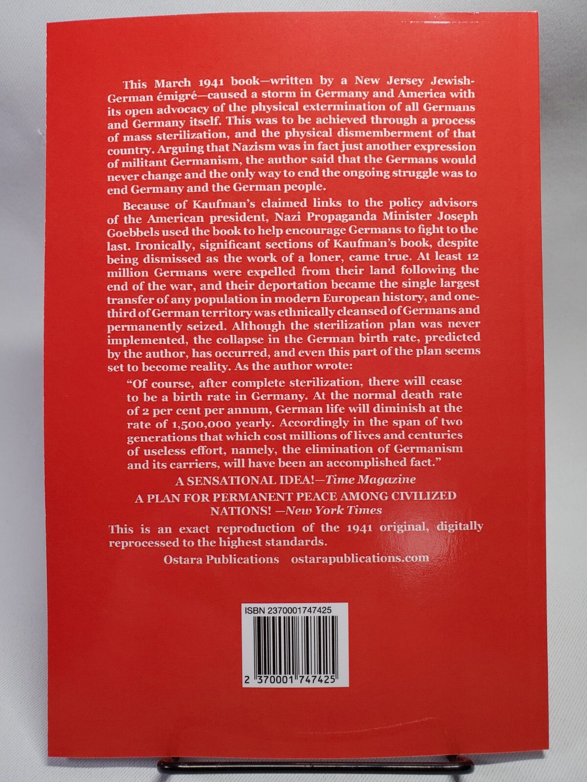 Germany Must Perish! by Theodore N. Kaufman ©️2018 Facsimile Reprint