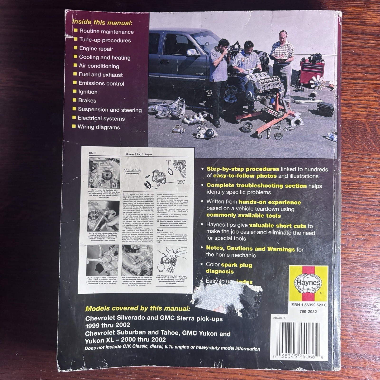 Chevrolet Silverado GMC Sierra 1999 and 2000 Haynes Repair Manual 24066 2WD 4WD