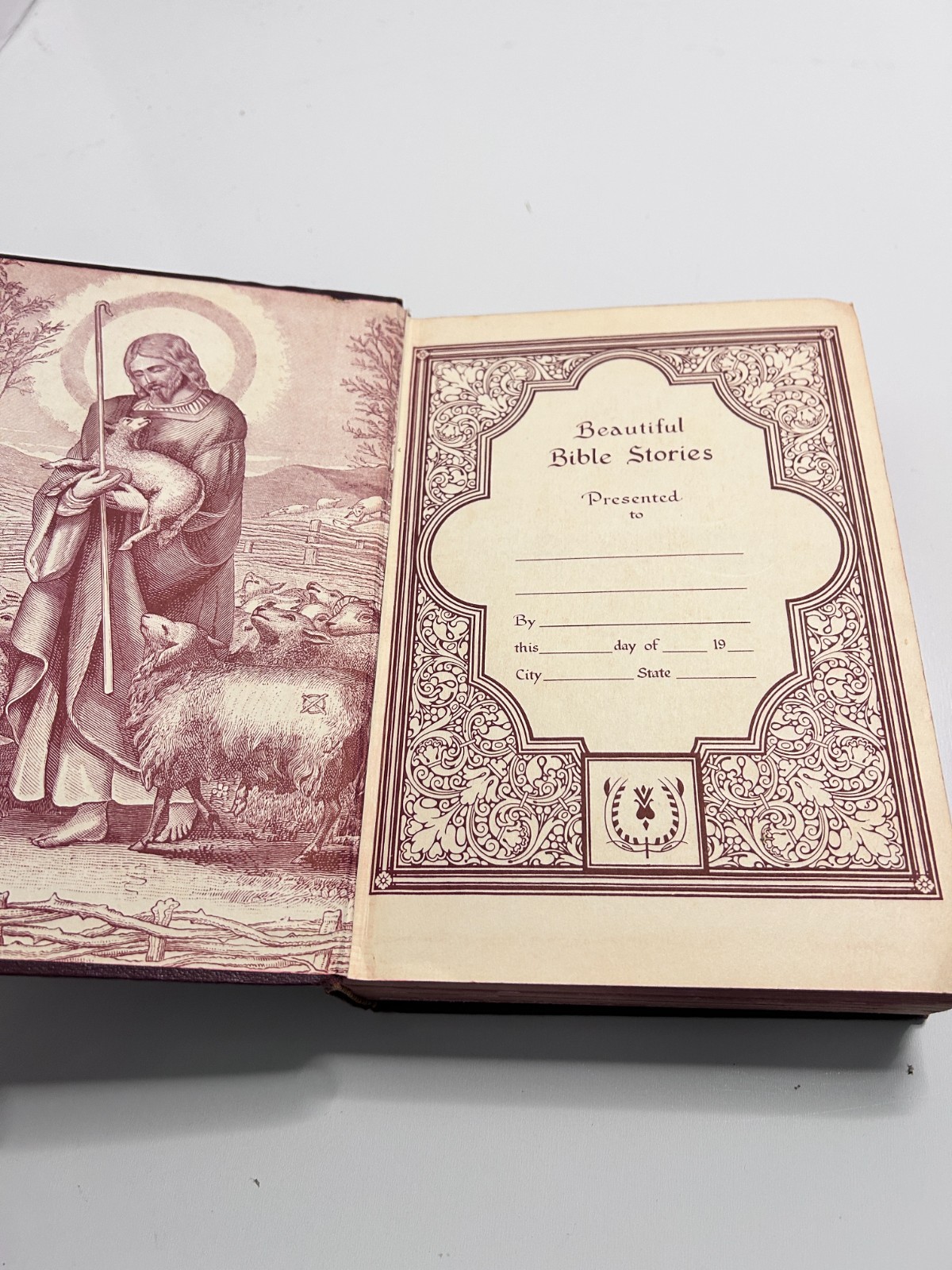 Beautiful Bible Stories Hardcover Illustrated By Charles Roney 1948 Vintage Book