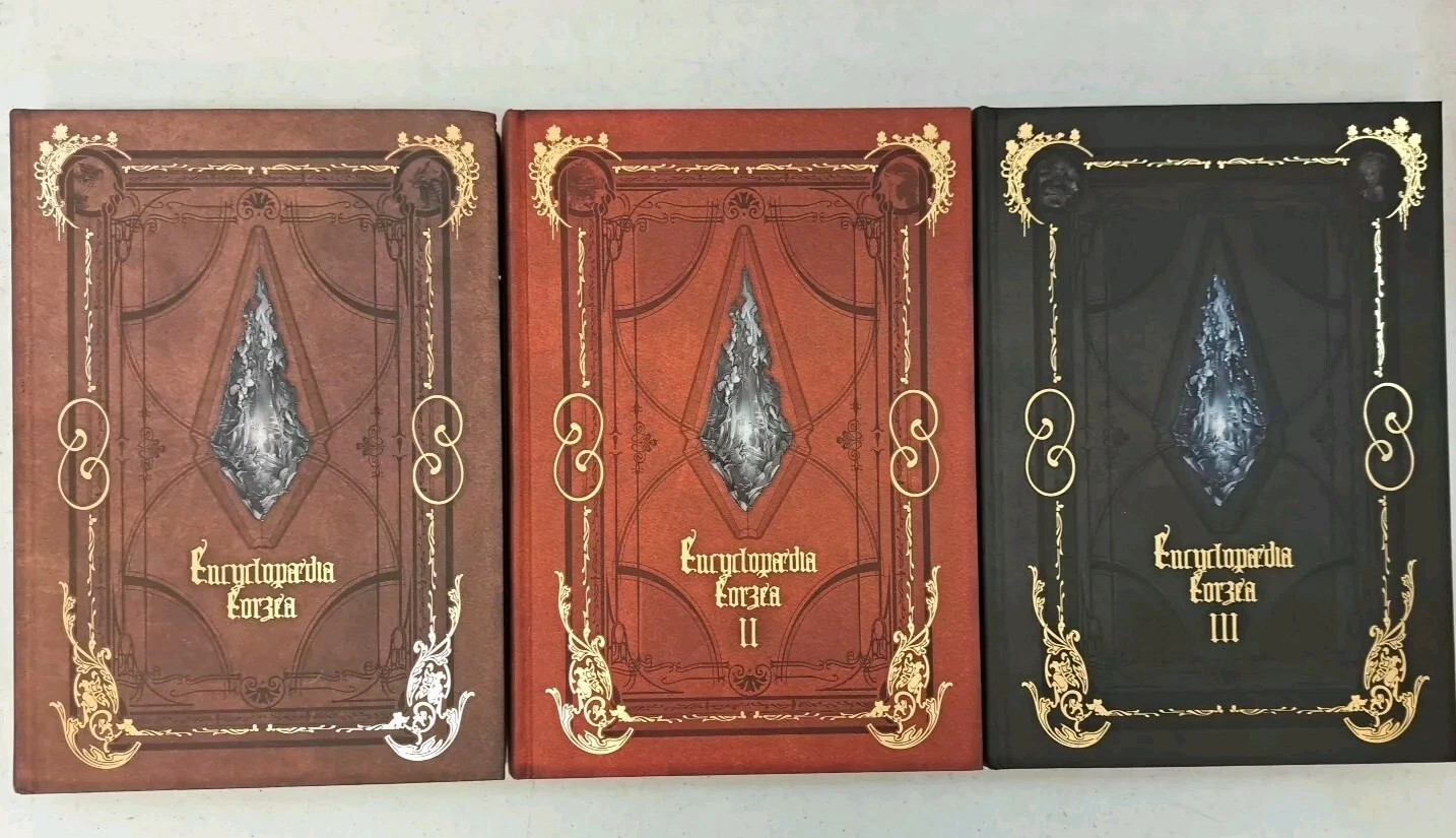 Final Fantasy XIV Encyclopaedia Eorzea Vol 1 2 3 Lore Book Set HC new