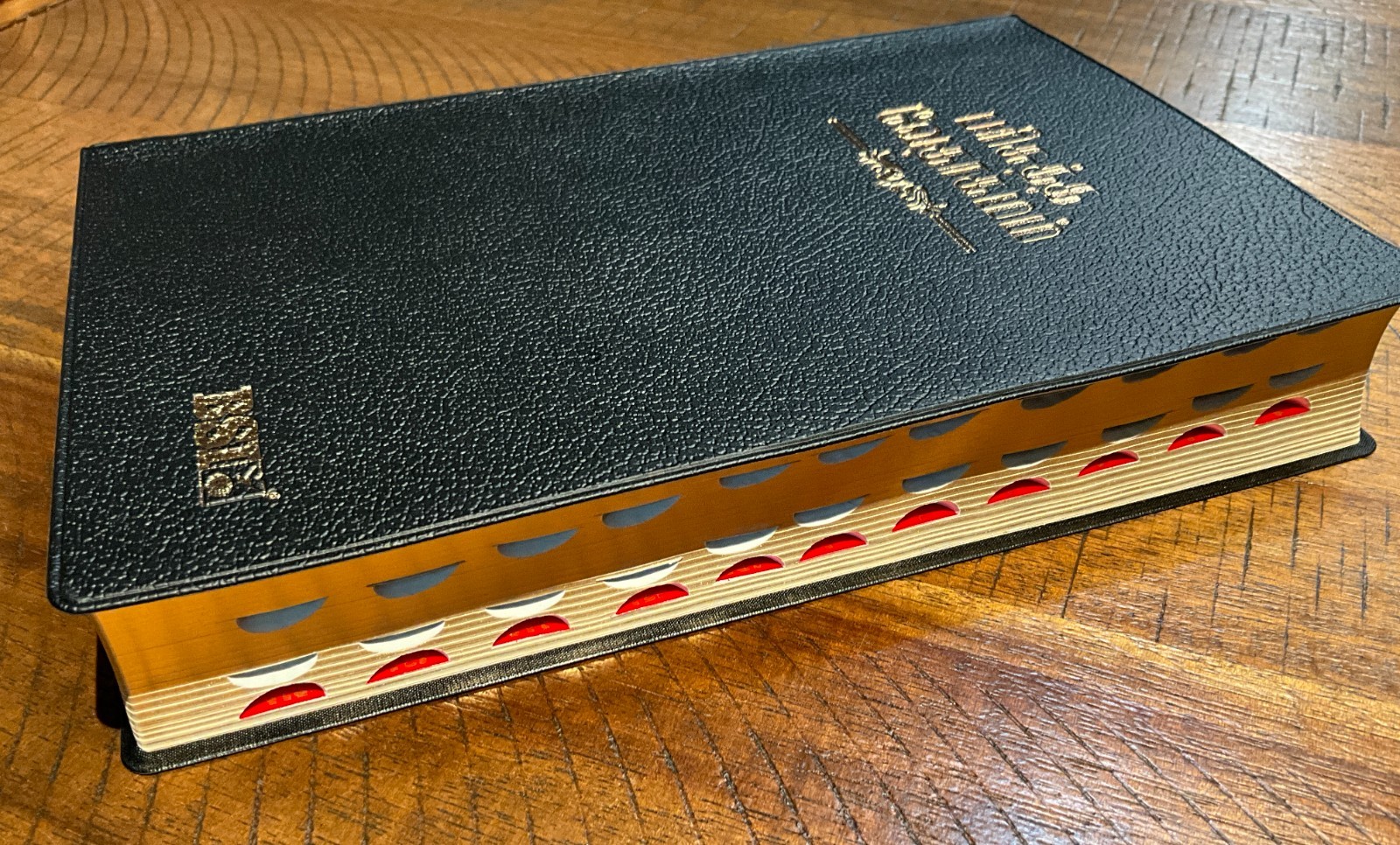 Tamil Mission Bible – Old Version Black Vinyl Cover with Gold Etched Text