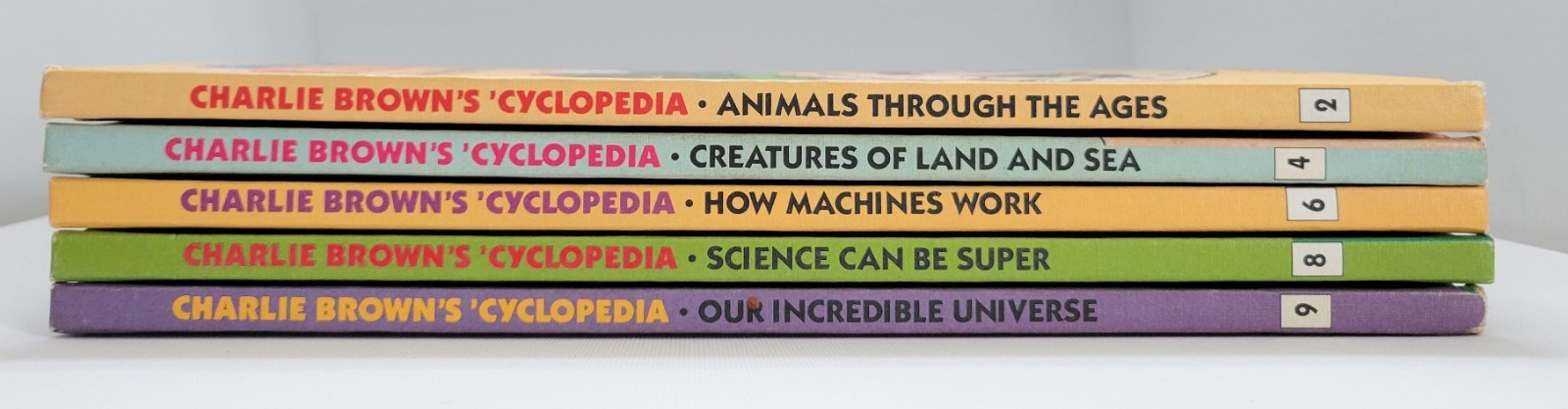 Vintage 1990 Charlie Brown’s ‚Cyclopedia HCs Lot of 5: Books 2 4 6 8 9