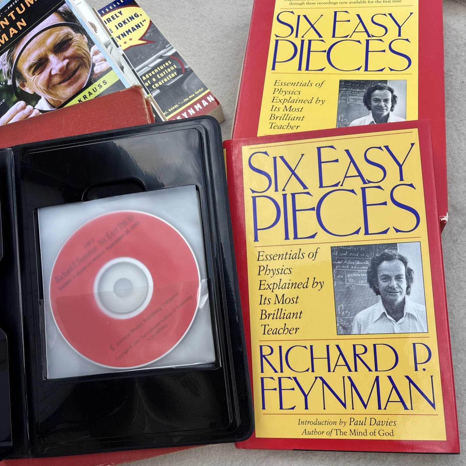 Lot of 8 Richard Feynman Items HC Lectures On Physics Vol. 1, 1966, Recordings +
