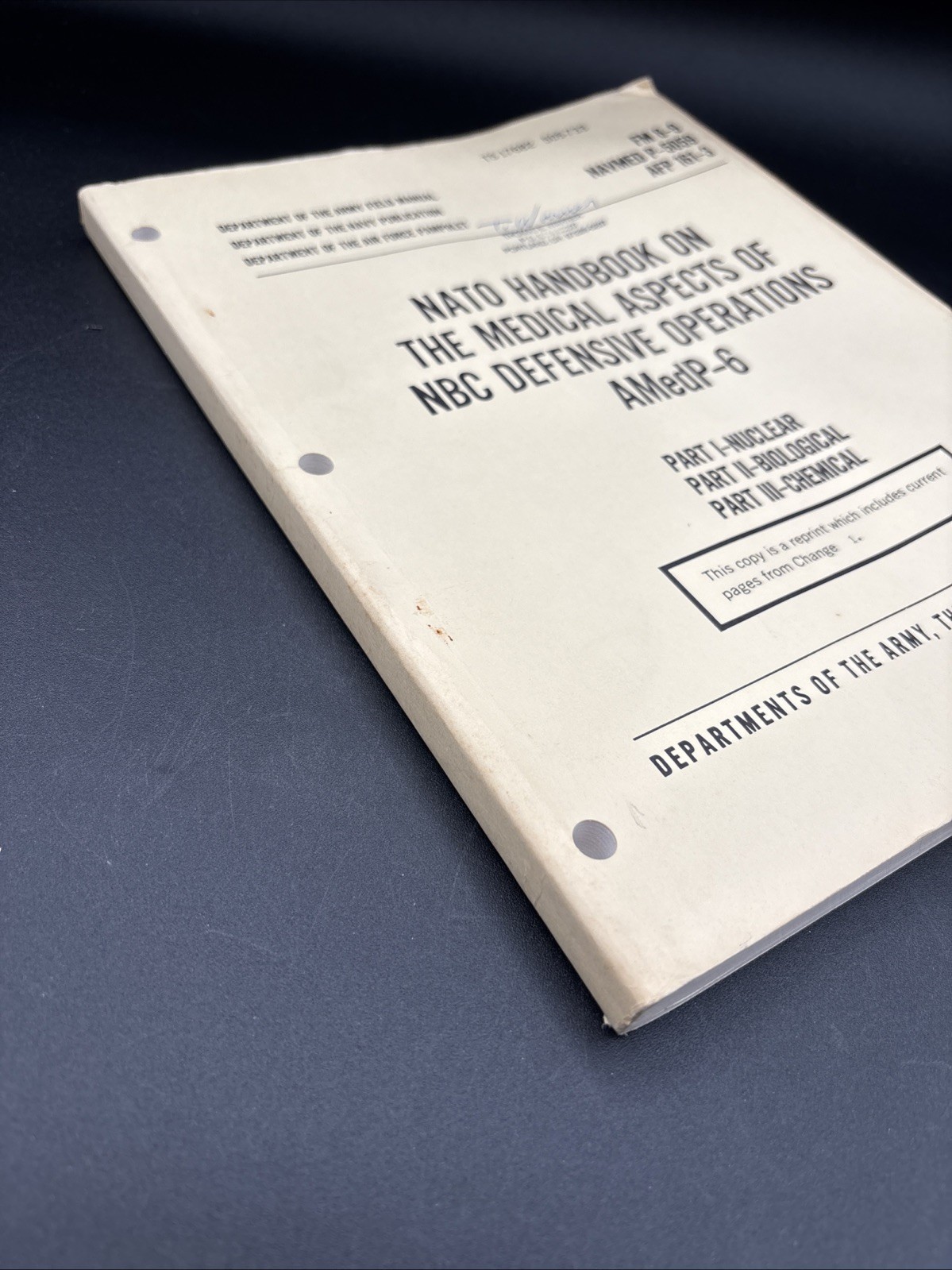 1973 NATO Handbook on Medical Aspects of NBC Defensive Operations Army Navy AF