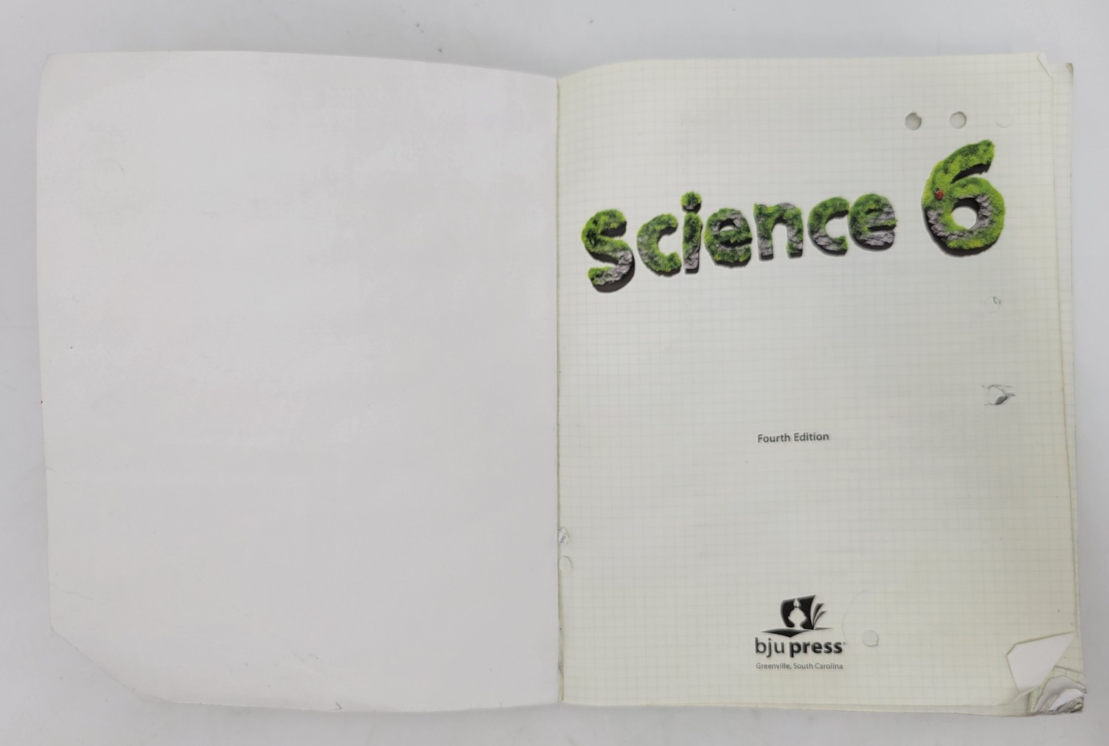 BJU Press Science 6 Student Text (4th ed.) 522391 Well Used