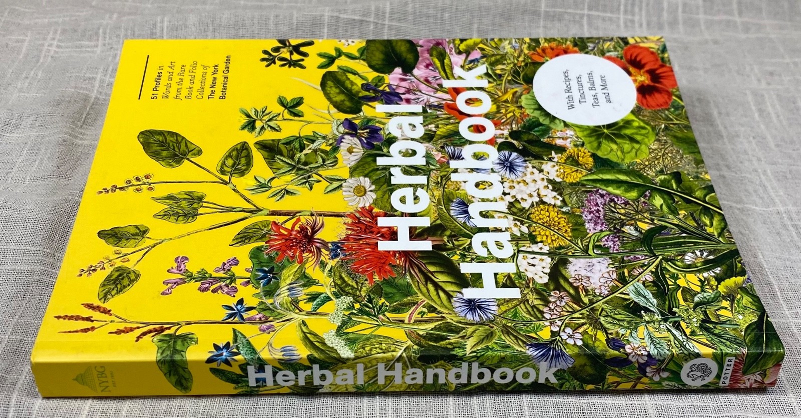 Herbal Handbook Cookbook Recipes Tinctures Teas Balms Botanical Garden Art
