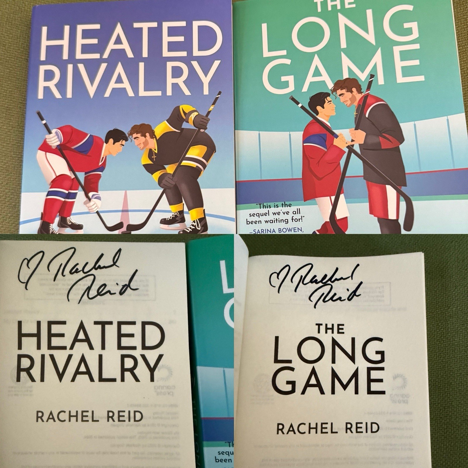 Heated Rivalry And The Long Game Books Signed By Rachel Reid