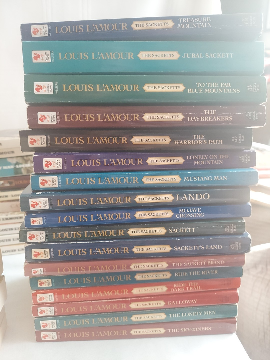 17 Book Set *The Sackett Series Paperback Book Collection By Louis L’Amour (U30