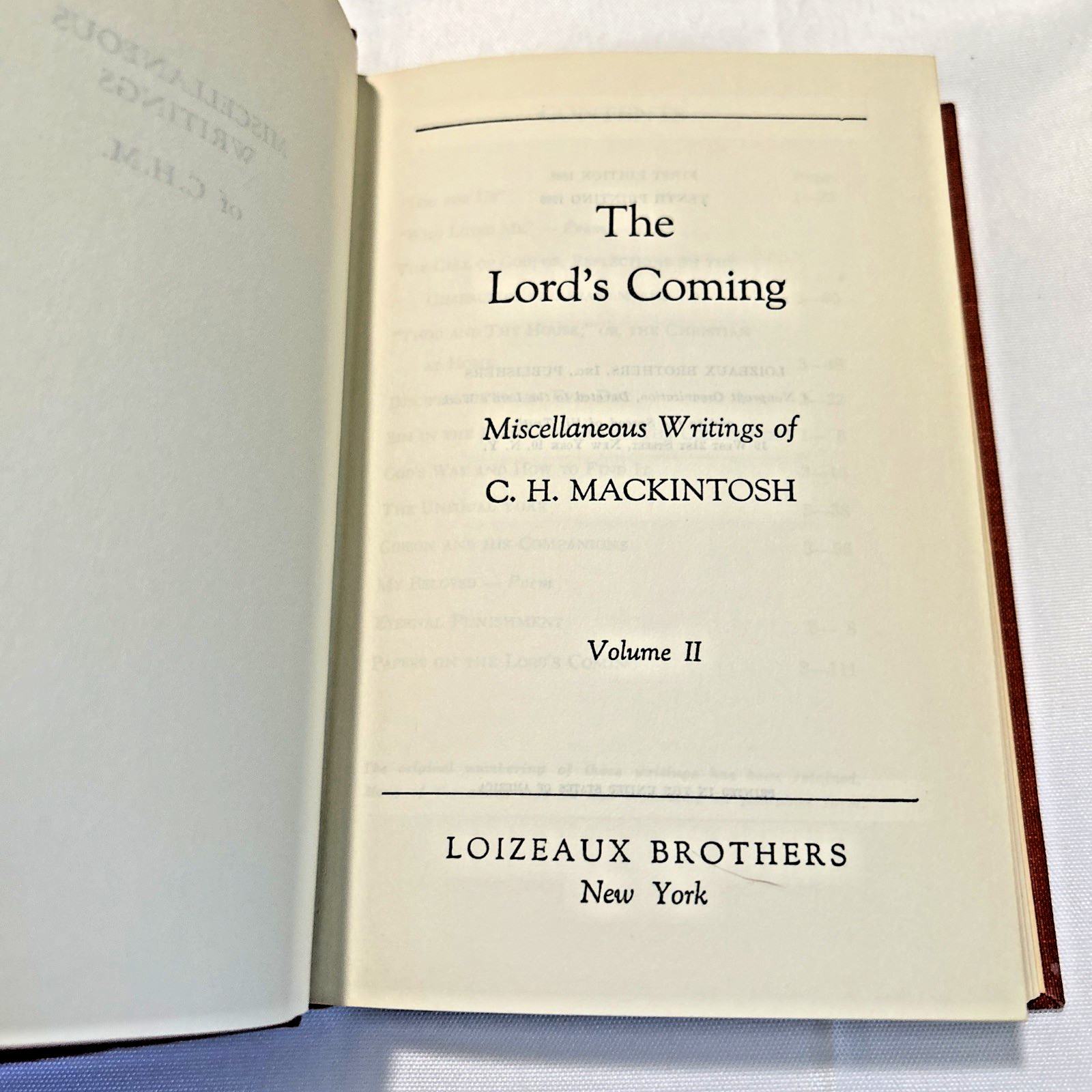 Miscellaneous Writings of C. H. Mackintosh ~ Volume 1-6 ~ Tenth Print ~ 1960