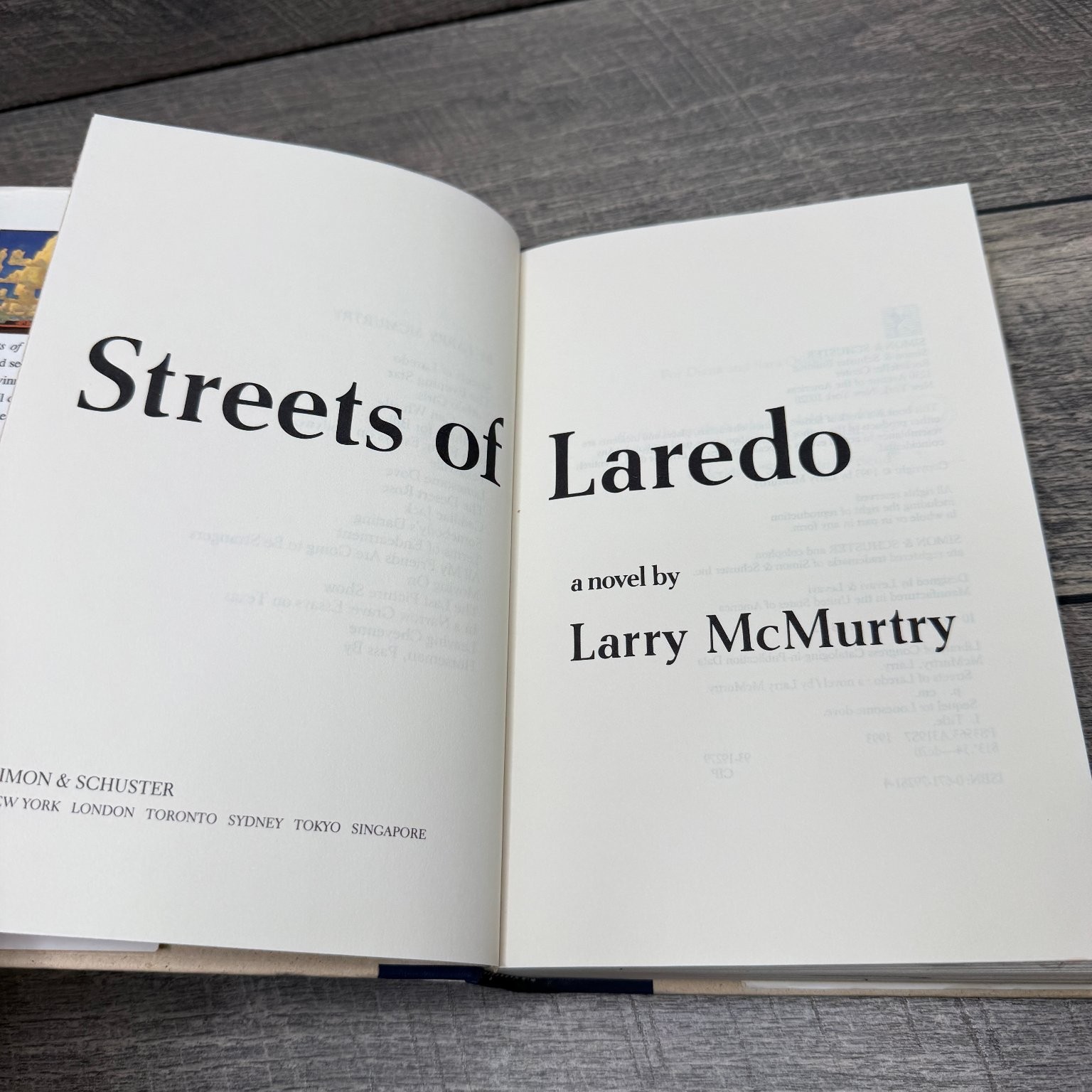 Streets of Laredo Larry McMurtry 1993 First Edition Hardcover DJ Western