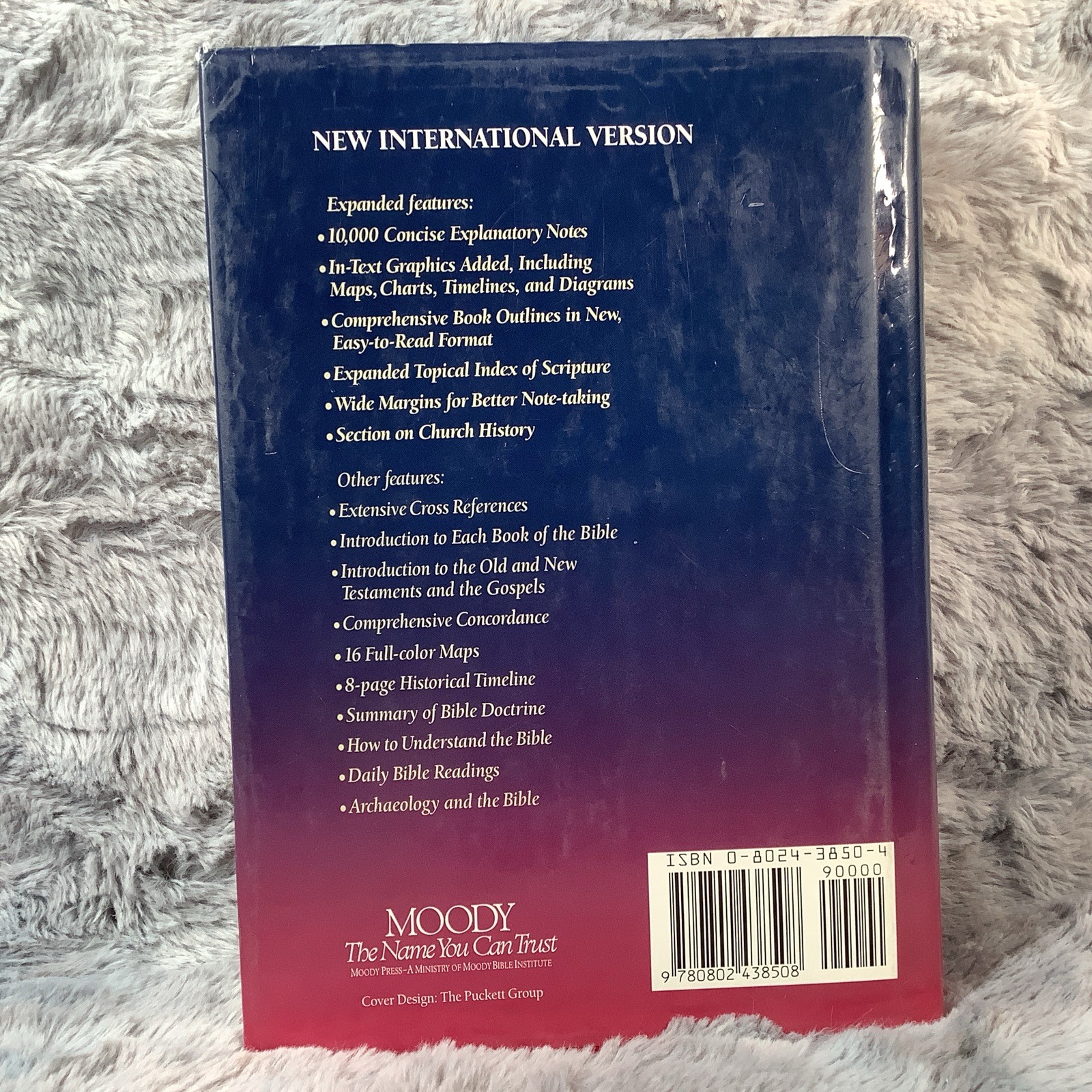 NIV Ryrie Study Bible 1994 Hardcover Text 1984 FREE SHIPPING