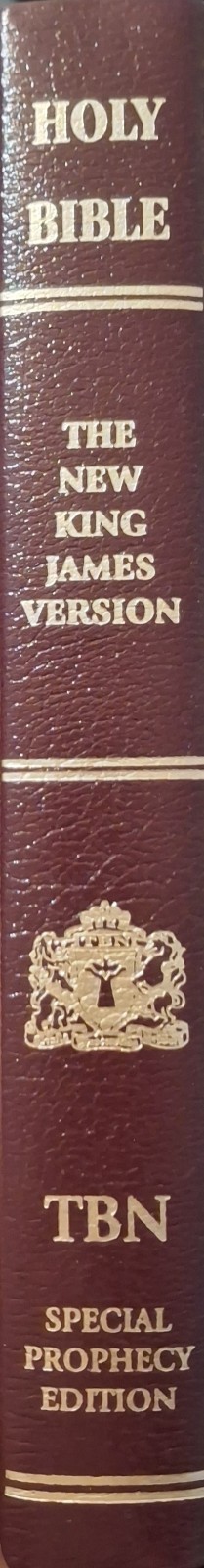 NKJV Holy Bible TBN Special Prophecy Edition 1985 Burgundy Bonded Leather