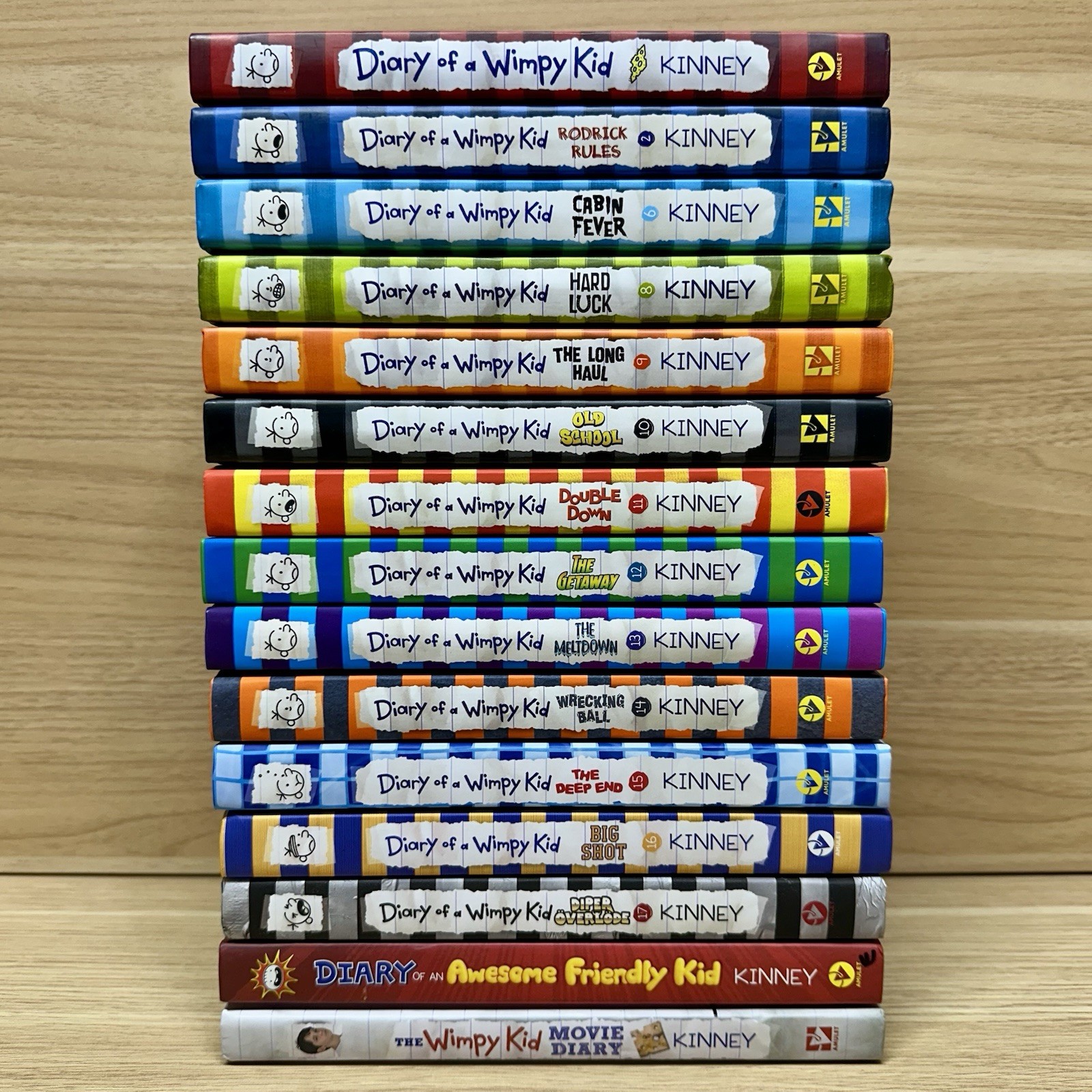 Diary of a Wimpy Kid Lot 15 Books Hardcover Jeff Kinney Mixed Series Collection