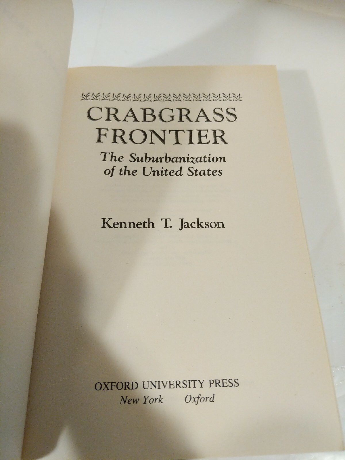 Crabgrass Frontier : The Suburbanization of the United States