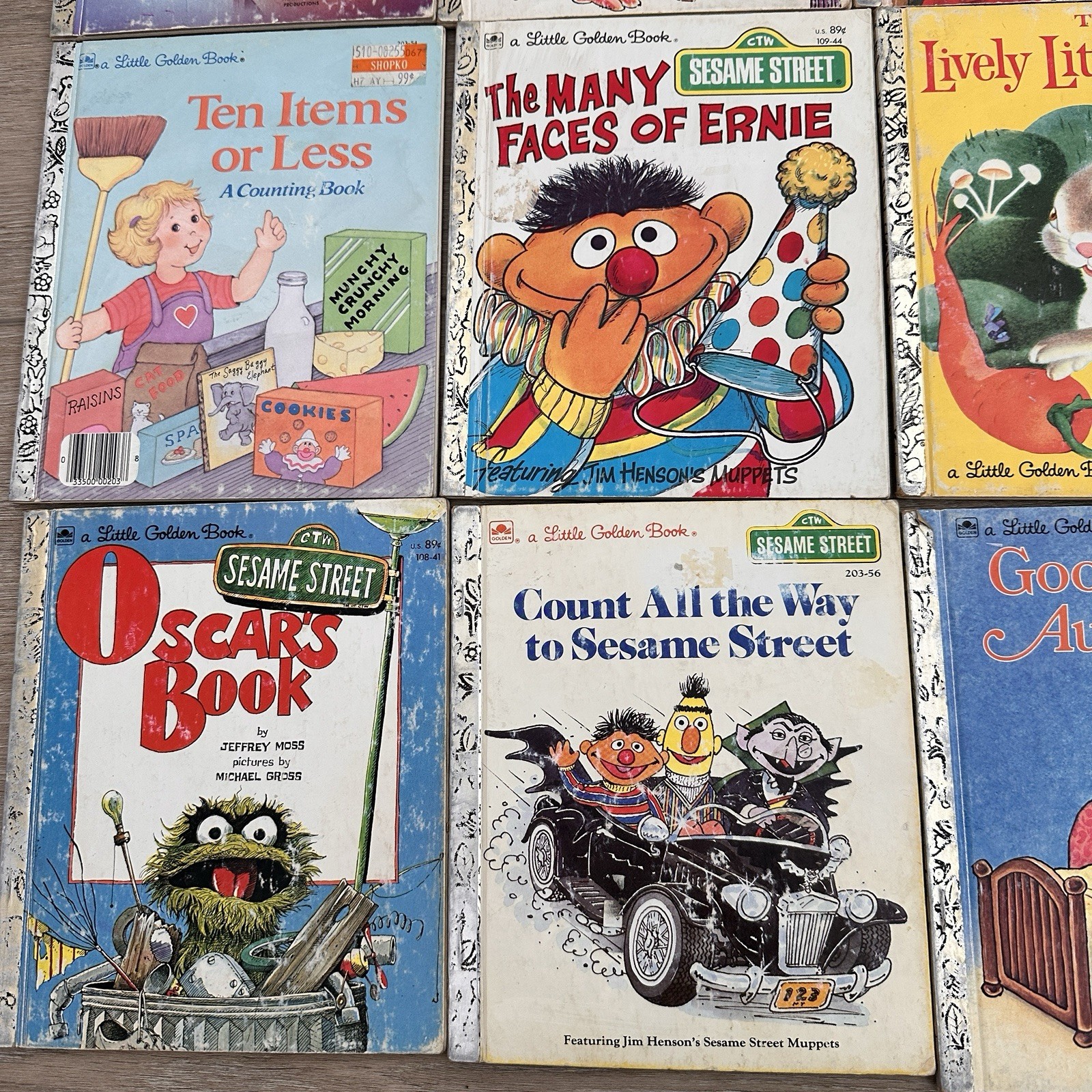 Vintage Little Golden Books Mixed Lot 12 Classics 1940s-70s Disney Sesame Street