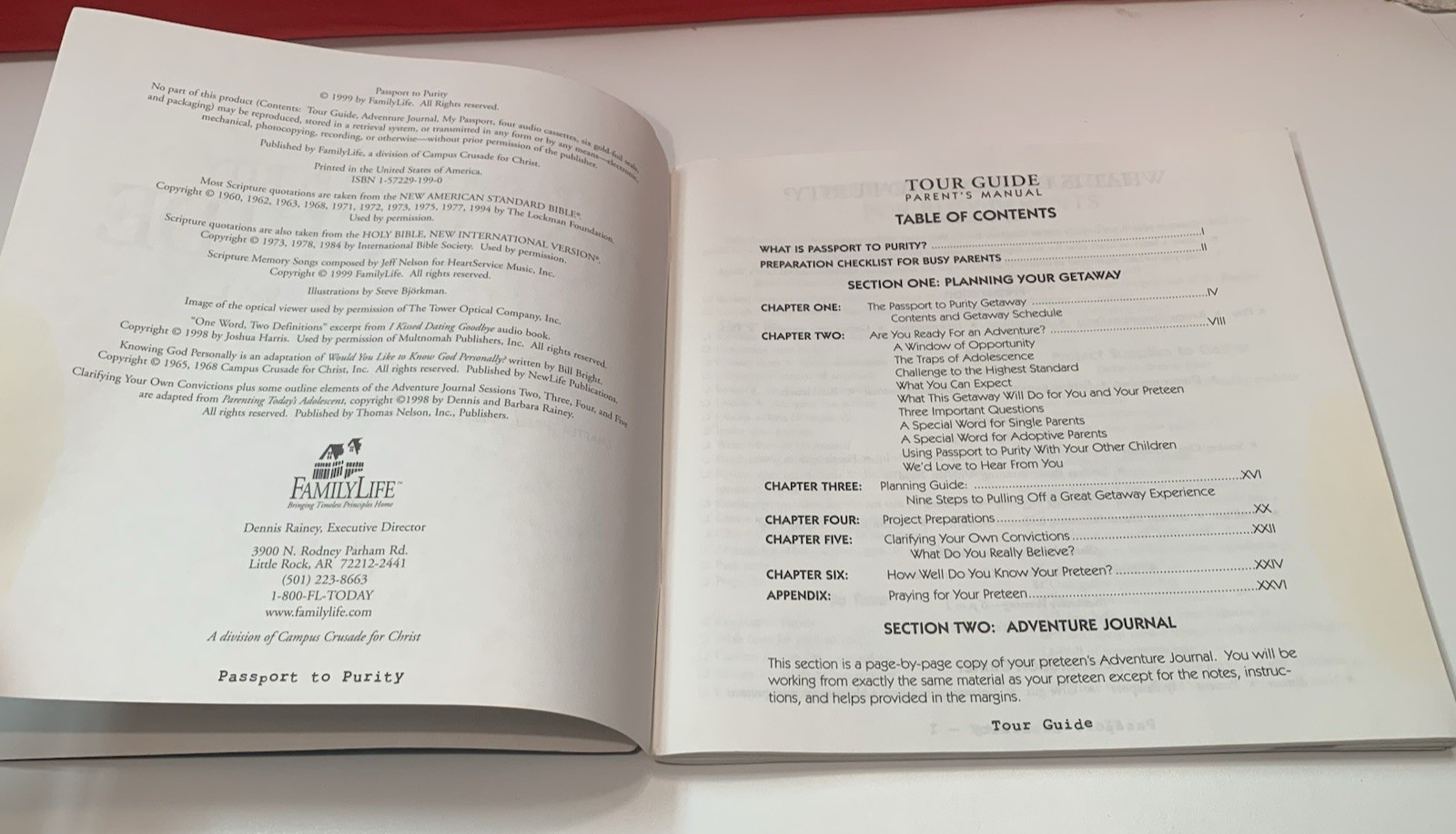 Books Only Passport To Purity Student & Parent Manual with Passport READ