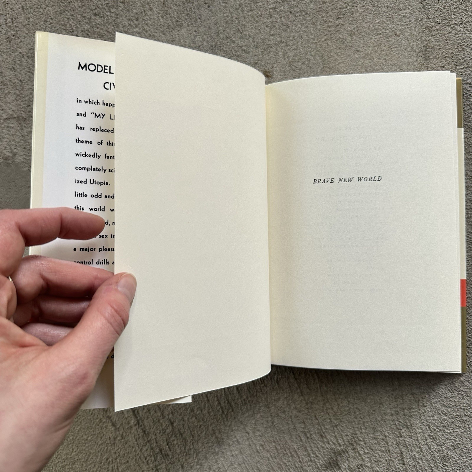 Brave New World, Aldous Huxley Hardcover First Edition FACSIMILE , 2002
