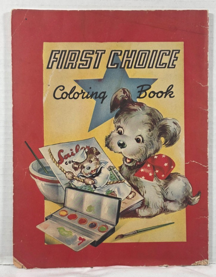 First Choice Coloring Book – The Saalfield Publishing Company – Akron Ohio