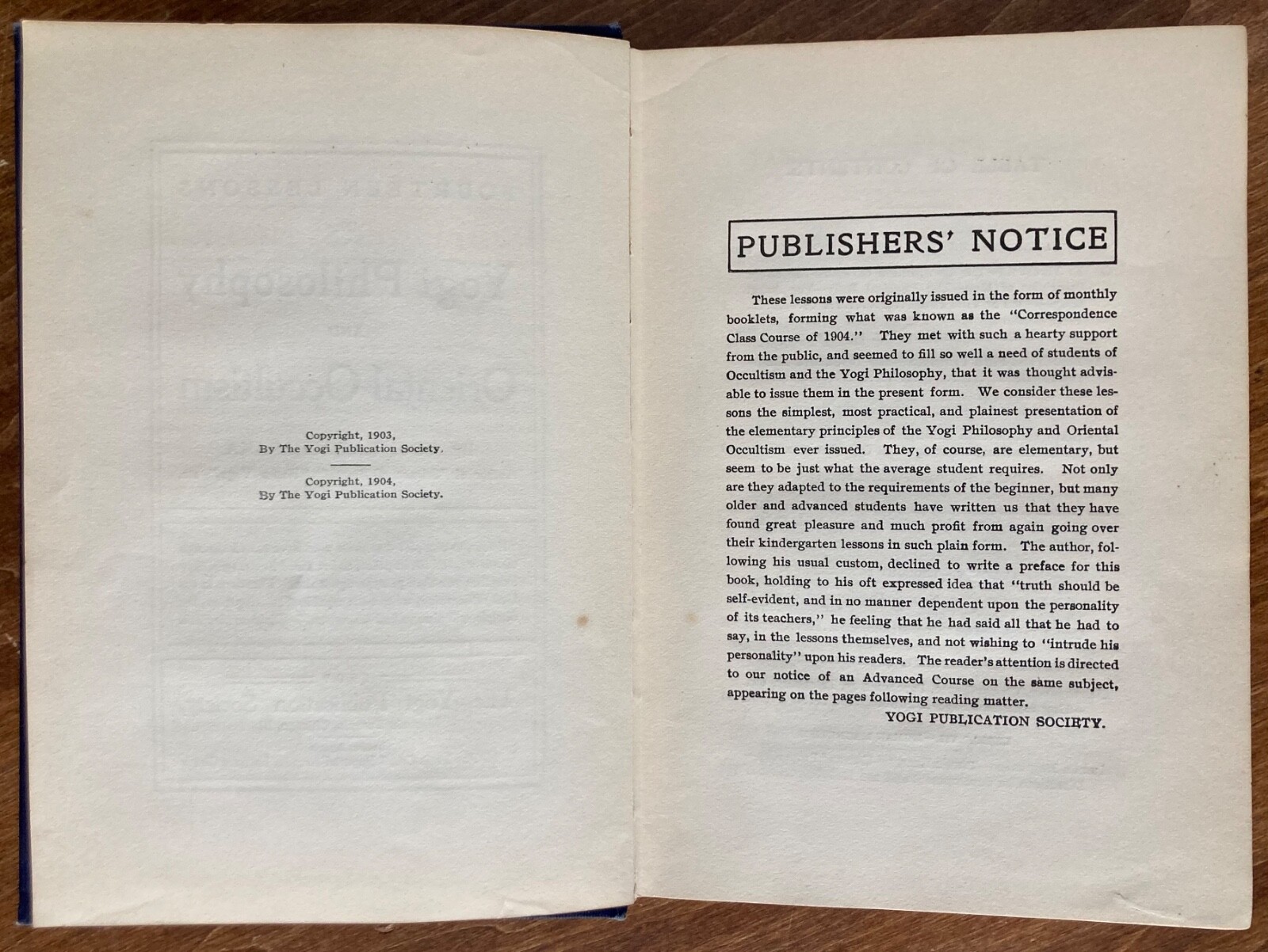 Fourteen Lessons In Yogi Philosophy and Oriental Occultism Yogi Ramacharaka1909