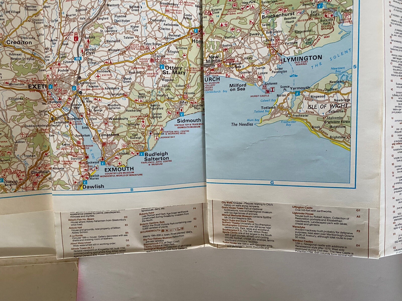 Wessex (Official Tourist Map S.) Sheet Map Folded Book Vintage
