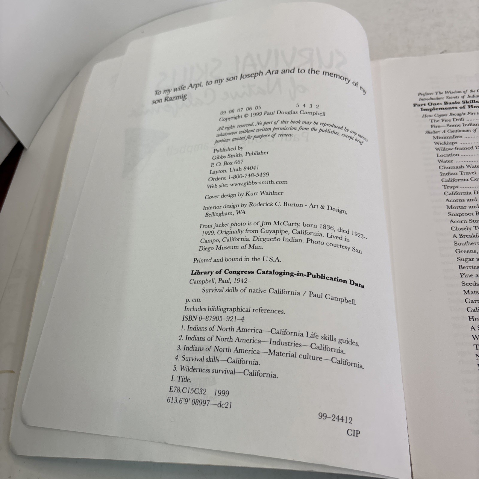 Survival Skills of Native California by Paul Campbell (2000, Gibbs Smith) – Good