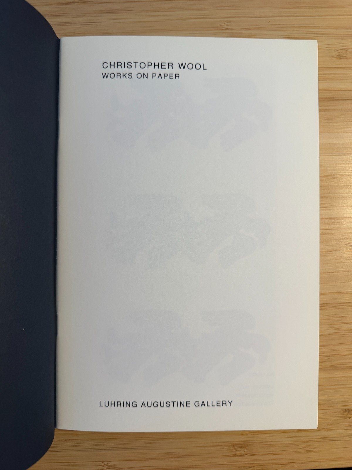 CHRISTOPHER WOOL WORKS ON PAPER Book 1990