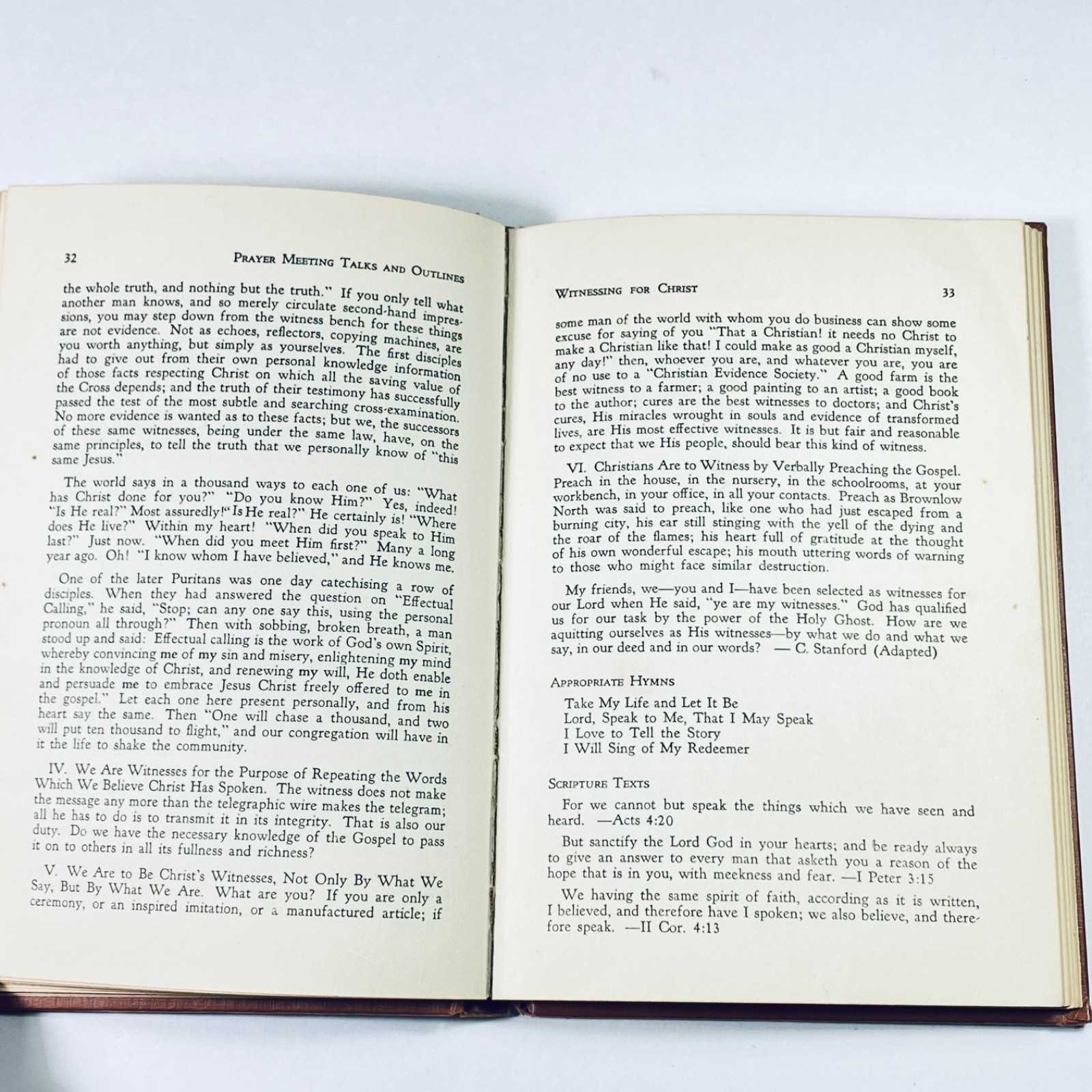 PRAYER MEETING TALKS & OUTLINES – 1958 BAKER BOOK HOUSE – CHRISTIAN HARD COVER