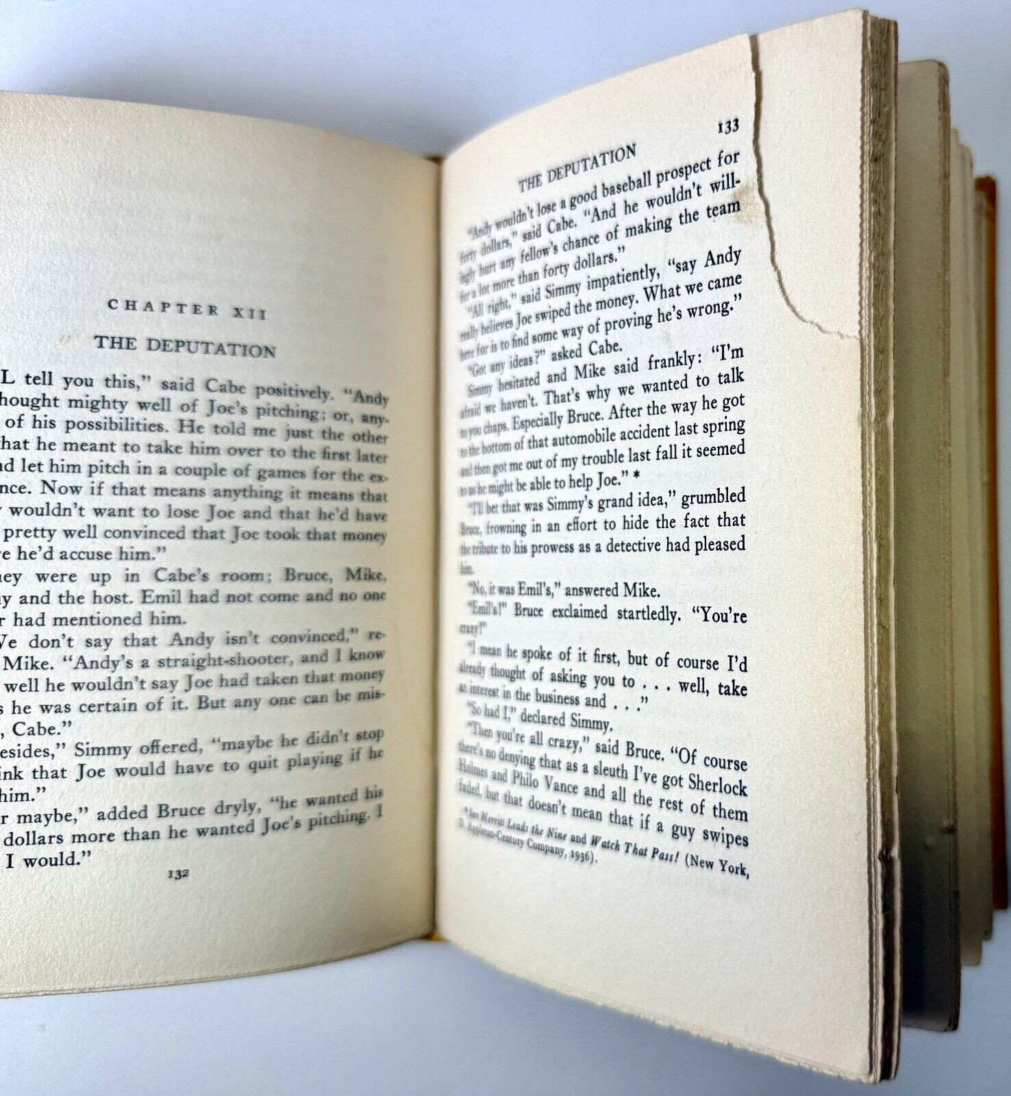 The Score is Tied, Ralph Henry Barbour, 1937 D. Appleton 1st edition