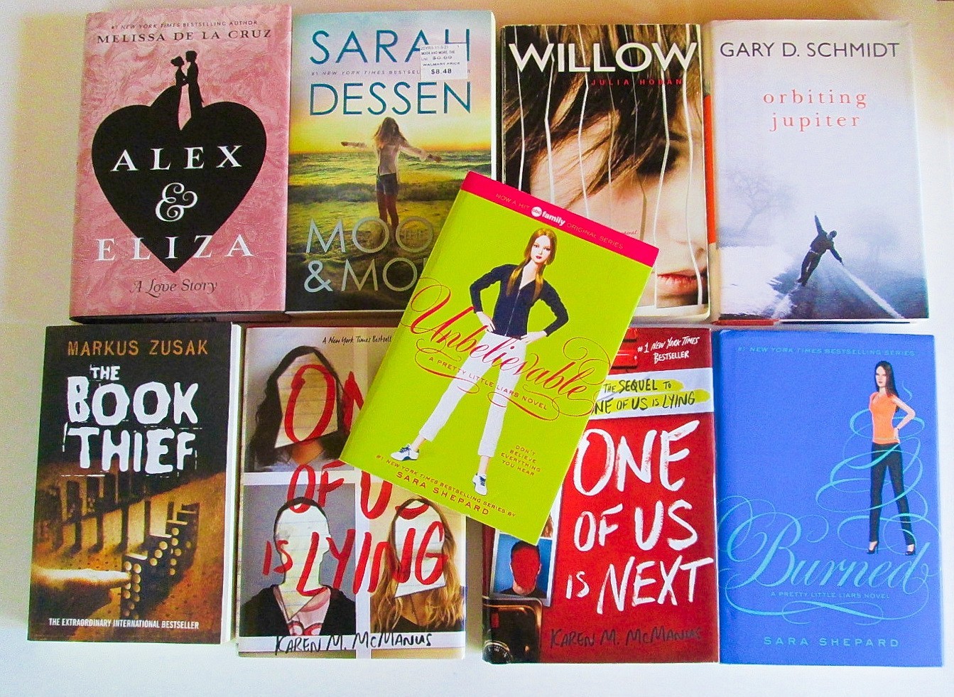 Lot of 9, Teen Young Adult Fiction Novels, Romance Mystery Drama, Modern Authors