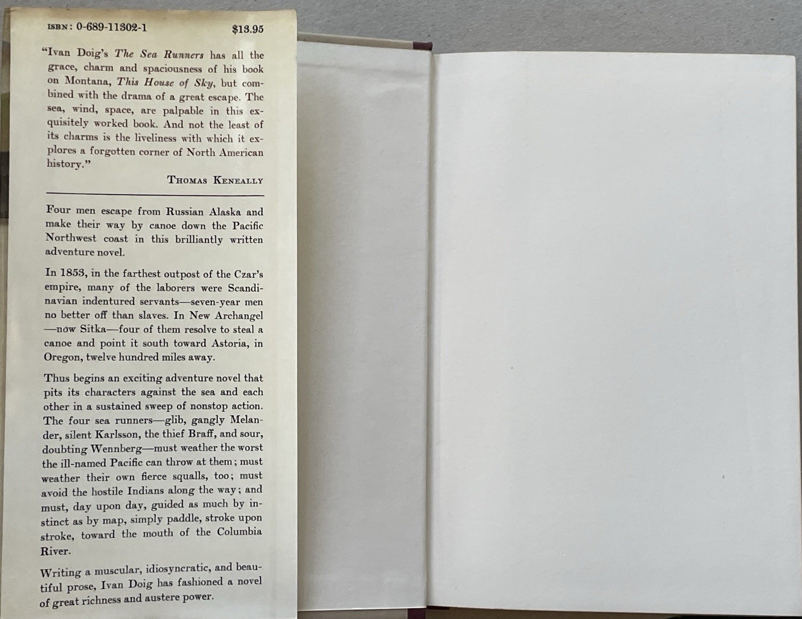 The Sea Runners / Ivan Doig / Atheneum HC / G