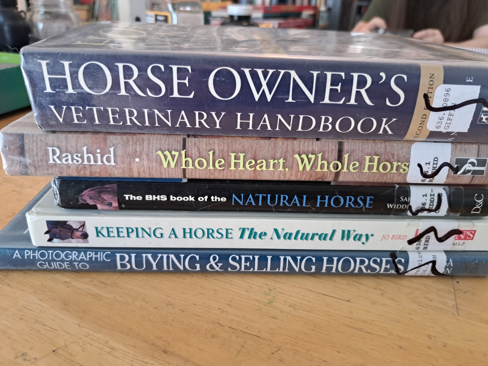 Lot of 5 Horse Books Equine Riding Training first aid Equestrian natural Care