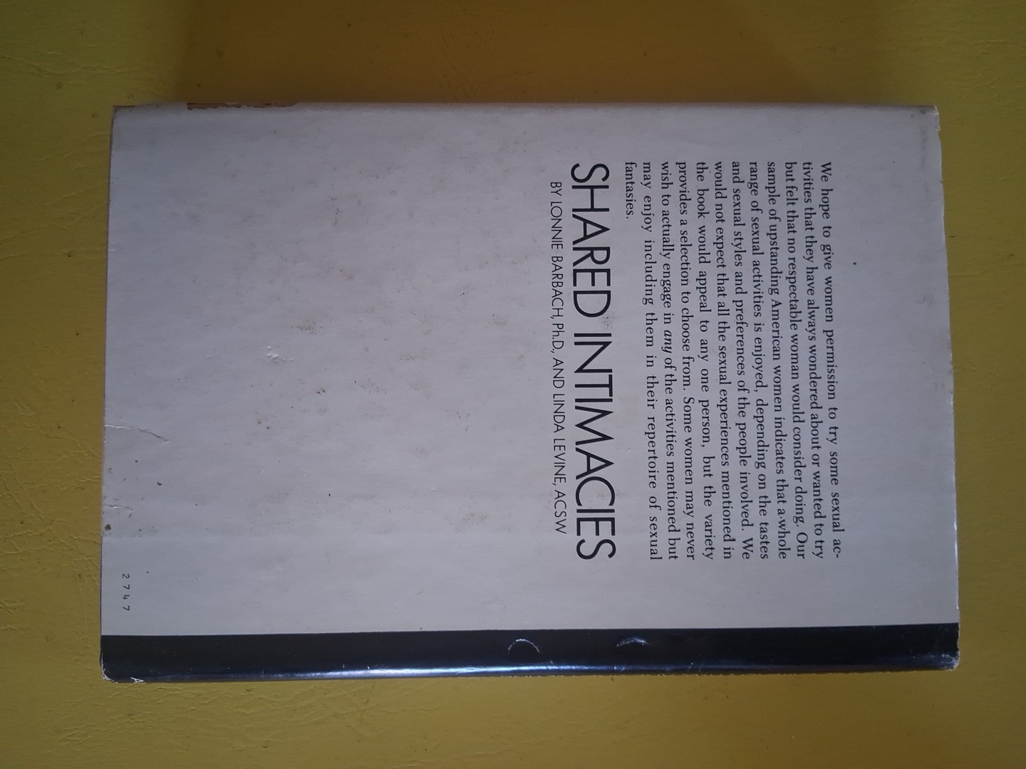 Shared Intimacies Women’s Sexual Experiences Book Club Edition HC DJ 1980