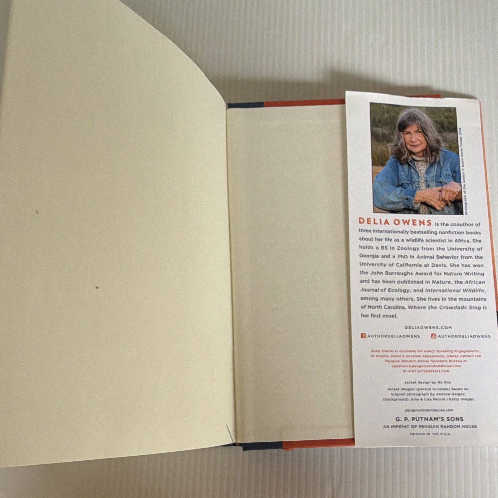 Delia Owens Where the Crawdads Sing: Reese’s Book Club Hardcover 2018 Dust Jack…