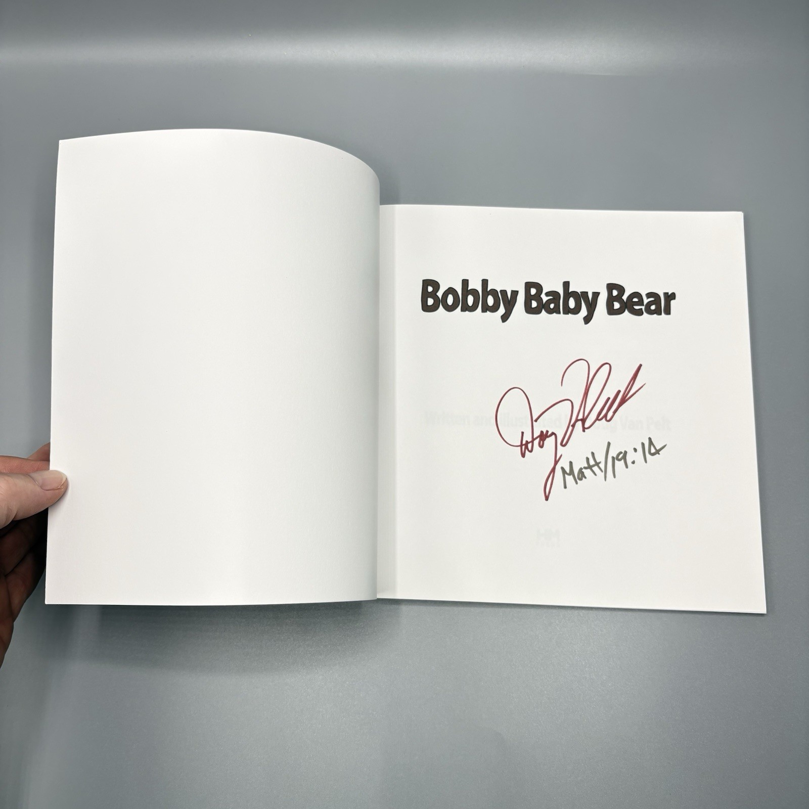 Bobby Baby Bear by Doug Van Pelt SIGNED HM Press 2015 First Edition Illustrated
