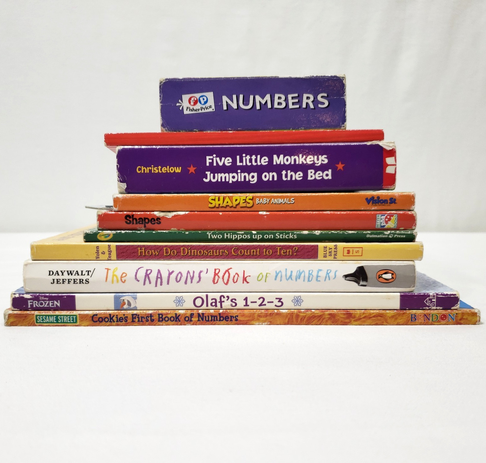Kids Board Books About Counting Lot Of 10 Shapes 123s Numbers Daycare Preschool