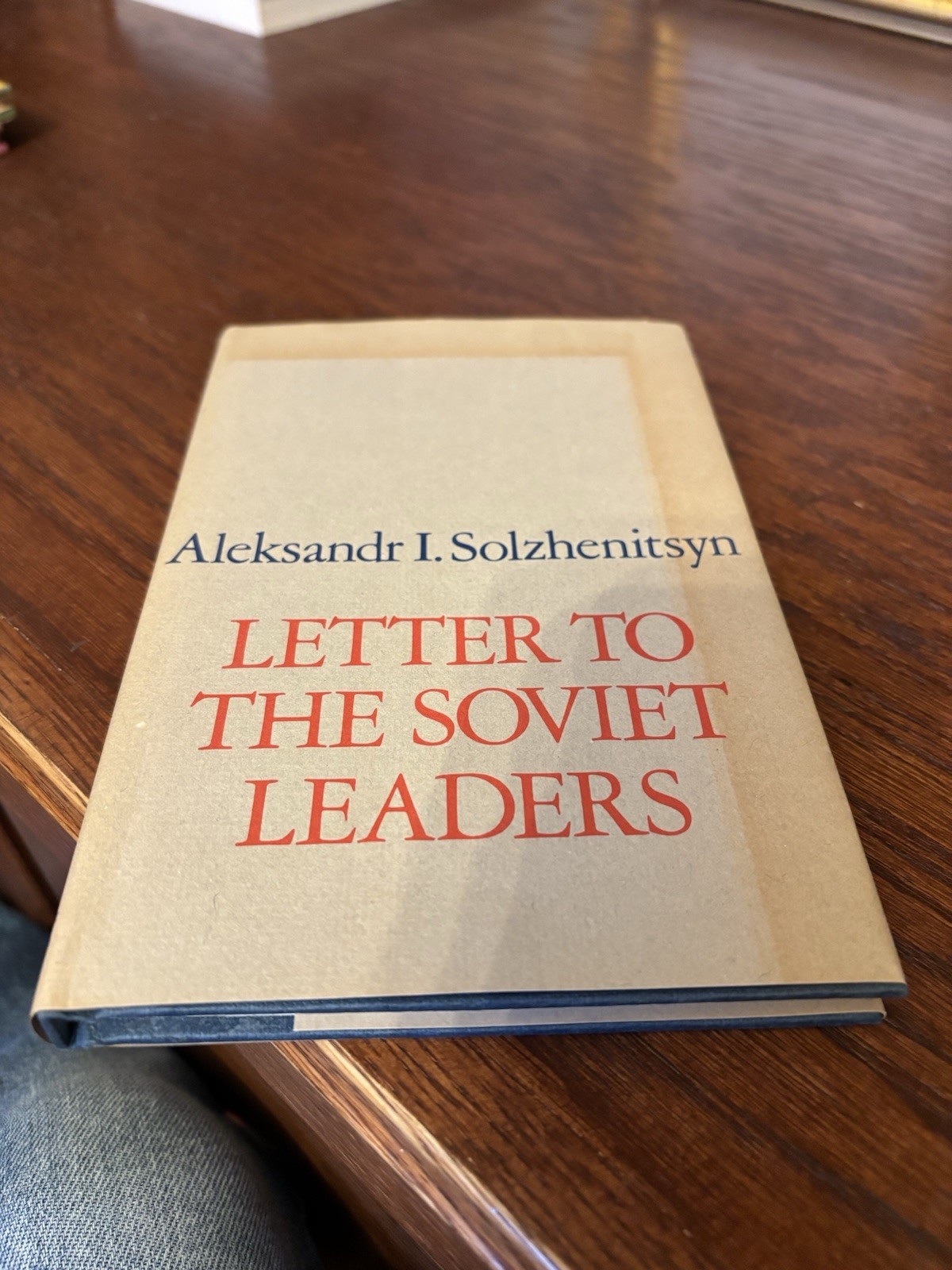 Letter to the Soviet Leaders Alexsandr Solzhenitsyn 1st HC Ptg Harper 1974
