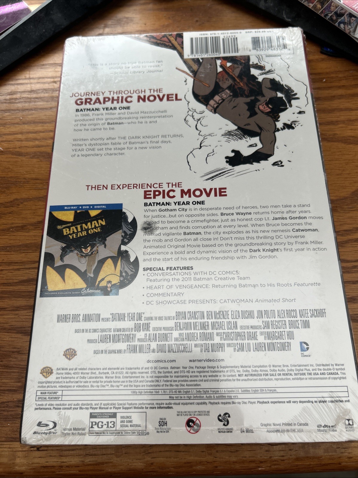 Batman: Year One Book & DVD Set Brand New Factory Sealed With Blu Ray!