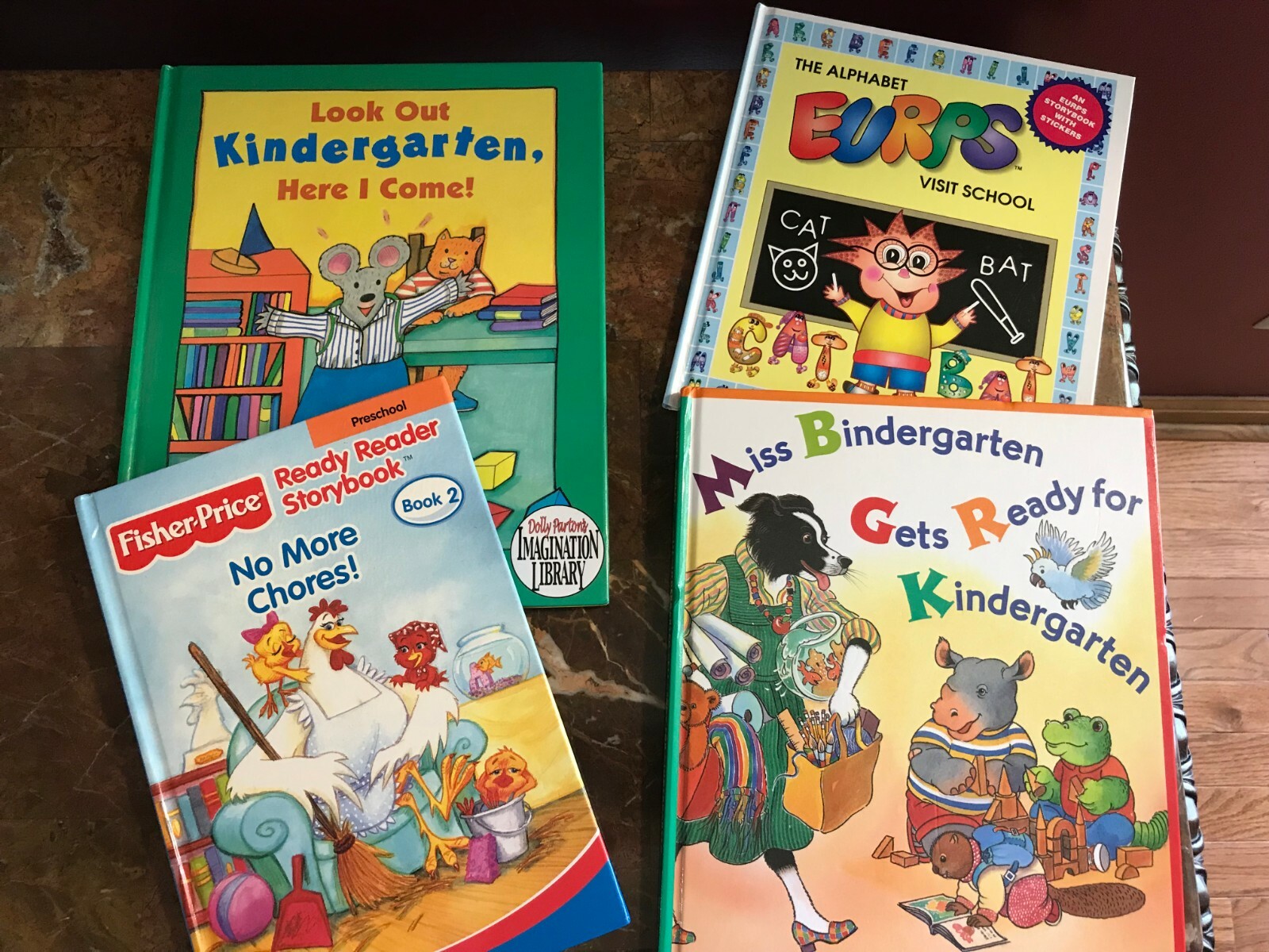 Lot 4 Books Look Out Kindergarten, Here I Come Fisher Price, ABC Preschool